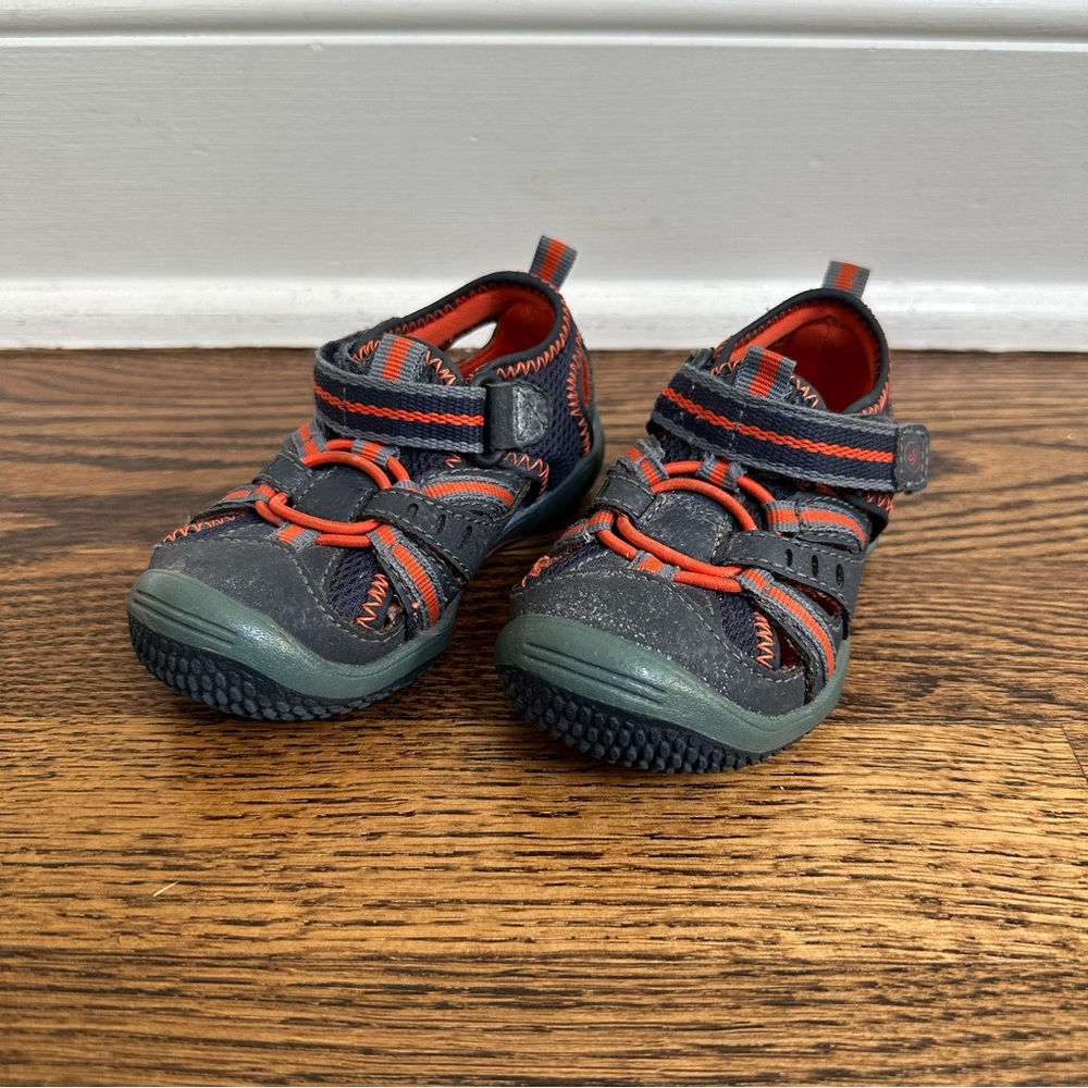 Stride Rite Kids Shoes - Navy and Orange
